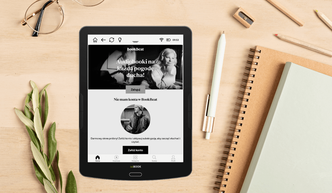 Aplikacja BookBeat na czytniku inkBOOK