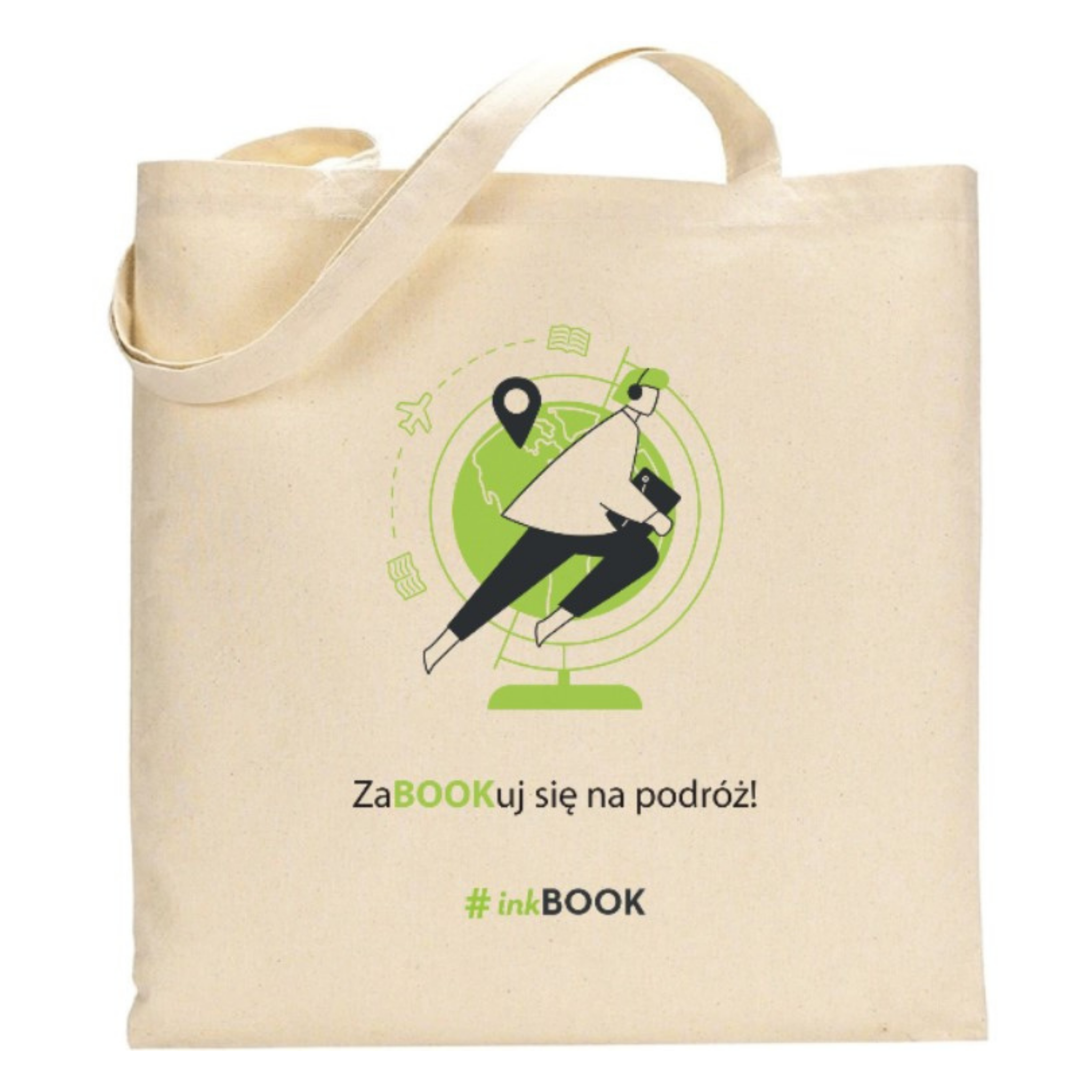 Torba bawełniana zabukuj się na podróż