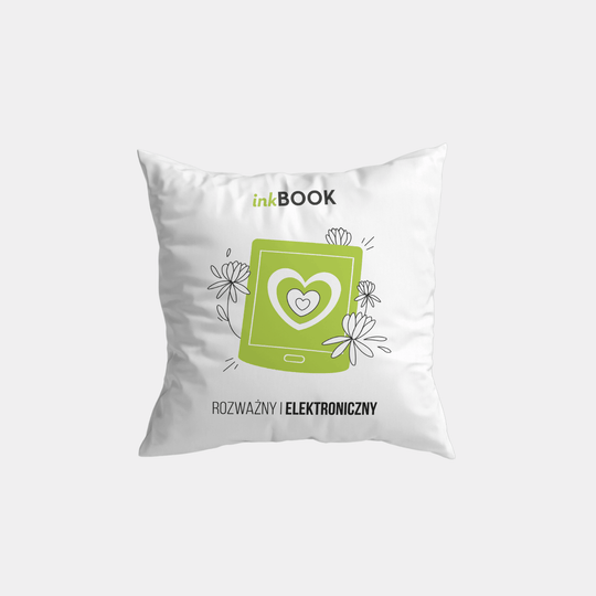 Poduszka dla ksbiążkoholika inkBOOK - wzór rozważny i romantyczny