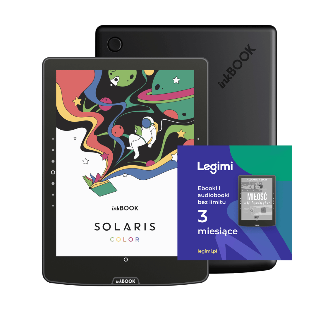 Czytnik ebooków Solaris Color z voucherem Legimi 3 mies. black