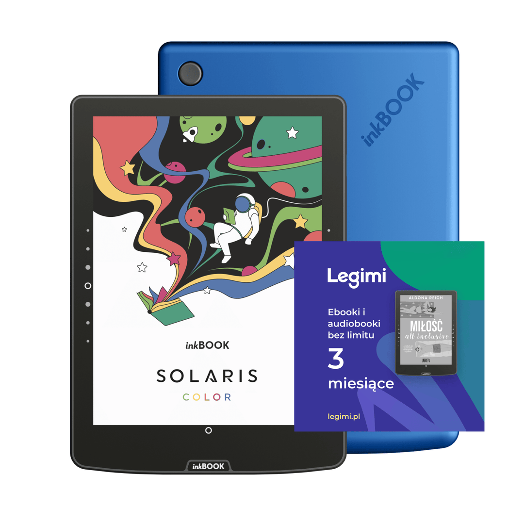 Czytnik ebooków Solaris Color z voucherem Legimi 3 mies. blue