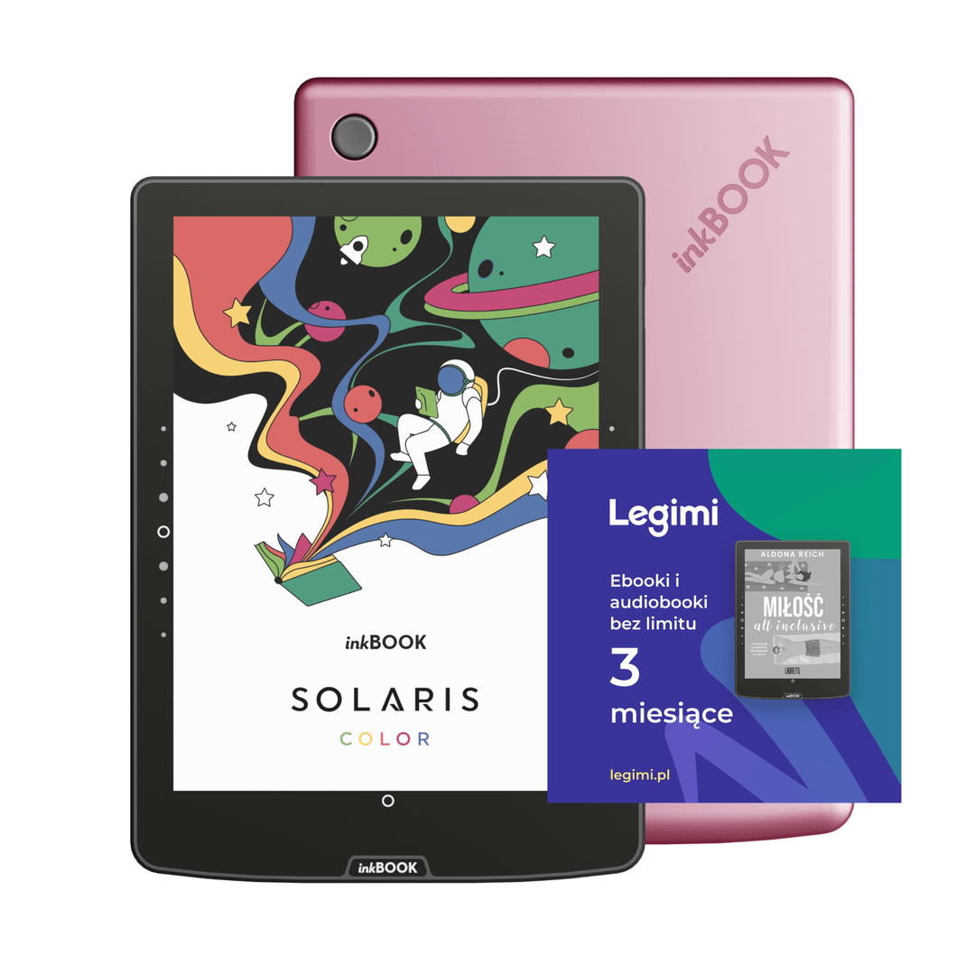 Czytnik ebooków Solaris Color z voucherem Legimi 3 mies. Pink