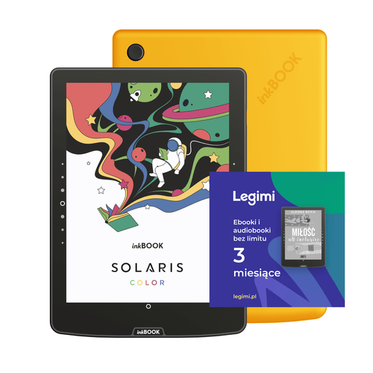 Czytnik ebooków Solaris Color z voucherem Legimi 3 mies. yellow