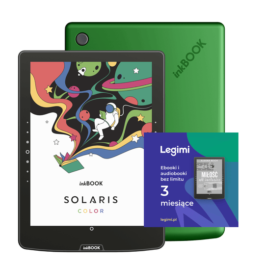 Czytnik ebooków Solaris Color z voucherem Legimi 3 mies. green