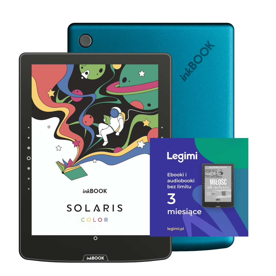 Czytnik ebooków Solaris Color z voucherem Legimi 3 mies. ocean