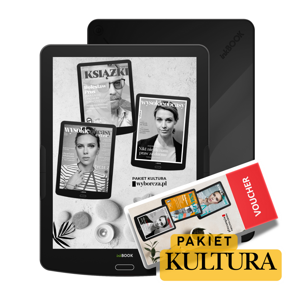 Czytnik ebooków inkBOOK Focus Plus + Pakiet kultura Wyborcza black