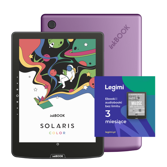 Zestaw inkBOOK Solaris Color + Voucher Legimi 3 mies. Ebooki i Audiobooki bez limitu